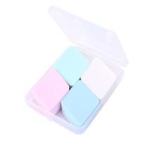 菱形粉扑4个盒装 菱形粉扑 干湿两用 细腻柔软 四个盒装粉扑洗脸扑