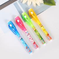 图案款1只[不划算] 儿童隐形笔荧光笔标记笔魔术笔学生悄悄话笔紫外线验钞灯秘密笔