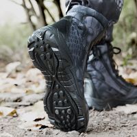 黑色蟒纹[优质升级款] 38 春秋户外蟒纹作战靴男超轻沙漠靴防滑透气战术靴耐磨劳保登山鞋靴