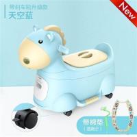 [天空蓝]6个月-6岁 [小便器]男宝宝款-送刷子 儿童坐便器男孩女孩小马桶宝宝坐便凳尿盆尿桶幼儿便携多功能便盆