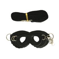 黑色眼镜胸三件套牵引 【M】貂/荷兰猪 荷兰猪豚鼠貂花枝鼠松鼠蜜袋鼯仓鼠分体背心式胸带衣服牵引可调节