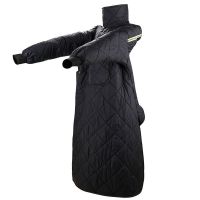 黑色不带帽子【薄款】 小码120斤以下穿 电动车挡风被冬季加厚女电瓶车挡风衣男保暖摩托防寒防风连体