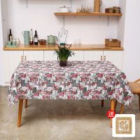 玫瑰蝴蝶 40*60 棉麻茶几垫桌布餐桌布防污防尘宿舍书桌学生少女桌布粗亚麻棉麻布