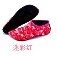 迷彩红（普通底） 34-35 男女赤足潜水鞋浮潜水鞋沙滩鞋游泳鞋防滑涉水鞋速干透气鞋漂流鞋
