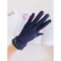 经典时尚黑 均码 手套女秋冬季保暖开车春天骑电动车弹力防滑单层触屏可爱韩版薄款