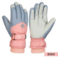 普通款不可触屏3层【女款】蔷薇粉 均码（防水防风加绒加厚） 御特冬季加绒加厚手套女电动摩托车防水防风男抗寒保暖防冻棉手套