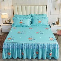 【新款上市】迷恋汉堡 90cm*200cm床裙 韩版公主风蕾丝床裙三件套单件床裙床罩席梦思保护套防滑床笠床单