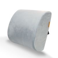 常规款水晶绒灰色32*30*9 记忆棉腰靠 座椅靠垫办公室腰靠抱枕记忆棉汽车靠背孕妇护腰靠枕腰椎腰垫枕头