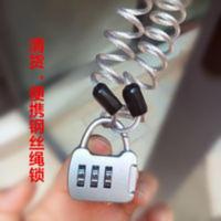 《清货》1米弹簧钢丝绳密码锁头盔行李箱包婴儿车防盗钢丝锁挂锁 《清货》1米弹簧钢丝绳密码锁头盔行李箱包婴儿车防盗钢丝锁挂