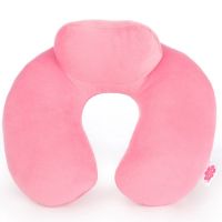 皮粉羊角 护脖子u型枕头护颈椎枕开车用旅行午睡枕u形颈部靠枕卡通可爱学生