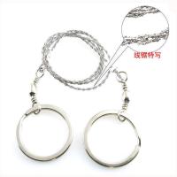 1把钢丝线锯【全长60厘米】 手拉线锯随身便携钢丝锯户外绳锯荒野求生锯不锈钢锯野外生存用品