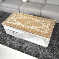 (镂空)百花齐放60*120cm 欧式茶几桌布防水防油防烫免洗pvc茶几垫蕾丝长方形塑料台布布艺