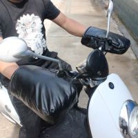 自行车电动通用大拇指把套 冬季摩托车把套电动车棉手套加绒加厚保暖125跨骑三轮车挡风护手