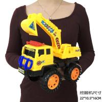 20厘米挖机-可旋转挖土亏本无赠品 耐摔超大号吊车男孩工程车套装模型儿童惯性玩具车挖掘机校车巴士