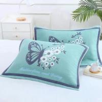 百合豆沙_0 一条装（一条） 棉枕巾一对装棉吸汗纱布枕头巾卡通单人学生简约成人欧式情侣枕巾