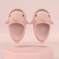 鲨鱼-粉色【40%】选择 24-25码【内长160mm】 鲨鱼女生宿舍可爱卡通情侣学生男女儿童洗澡防滑柔软透气舒适拖鞋