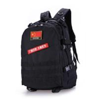 黑色送魔术贴 户外背包虎斑迷彩战术双肩包男3D旅游野营登山包特种作战双背包