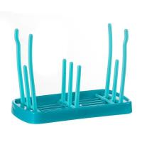 蓝色 三折可折叠 方便携带 婴儿奶瓶沥水架 奶瓶晾干架子 晾奶瓶干燥架