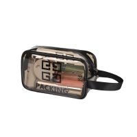 灰色透明【升级加厚70丝】 小号化妆包【12x8x21cm】 透明化妆包防水洗漱包男女便携游泳健身旅行收纳洗浴包大容量手