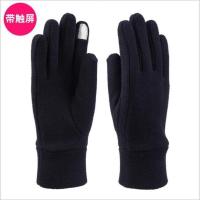 男士可触碰（黑色）送KOU罩 均码 户外抓绒手套男士秋冬季青年情侣手套加厚男女士冬季骑行保暖手套