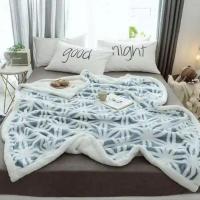 立体绒毯-情网 110*150cm（午睡毯） 冬季珊瑚绒毛毯加厚双层绒盖毯女学生宿舍单人小被子午睡毯子