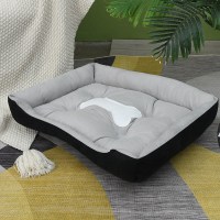 [加厚款]灰黑色 一号[45*30cm适用5斤内] 毛绒狗窝中大型犬睡垫泰迪大金毛冬天加厚保暖床四季通用宠物用品