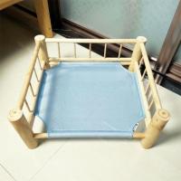 H68-天蓝网眼 套餐二:(不带床)替换布 实木狗狗床猫咪床行军床宠物行军床猫咪狗木质宠物窝拆洗四季猫