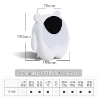 珍珠白(单色) 7厘米 电子闹钟学生用卡通儿童专用可充电大音量智能多功能静音床头夜光
