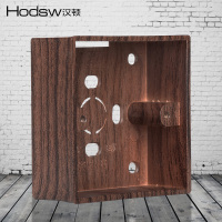 木纹明装底盒 木纹色 汉顿BE木纹色复古拨杆开关中式电源插座面板家装工装套装暗装五孔