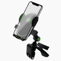 万向旋转手机支架1200度(绿色) 车载手机支架多功能汽车AR导航支架1200度后视镜仪表台隐藏号码牌