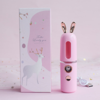 萌趣兔-粉色 补水仪(送贴纸) 可爱少女心纳米加湿喷雾补水仪便携送闺蜜朋友有仪式感的生日礼物