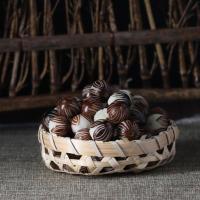 带皮莲花直径13MM1颗 手工编织钥匙扣半成品挂绳配件手机链绳编织钥匙链diy男女士挂件