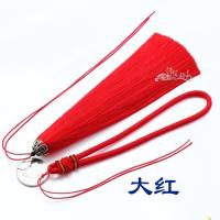 大红 diy车挂挂绳葫芦穗子流苏配件菩提水晶挂件配绳吊穗半成品柔软须