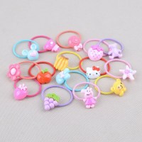 10个卡通发圈*OPP袋装 小孩扎头发的皮筋小丫头韩版儿童宝宝小女孩橡皮筋扎头发可爱卡通