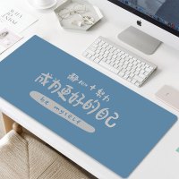 [双面可用,正面图案背面粉色或 蓝色,如需固定请 570x330mm 2mm 简约皮质鼠标垫超大号笔记本电脑键盘桌垫子学