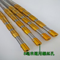 特大刀一个 户外不锈钢抄网杆槟榔香椿槐花伸缩青鱼M8加厚抄网竿20年钓鱼折叠