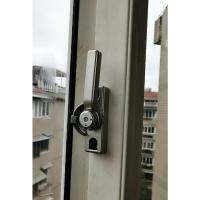 浅黄色 铝合金窗锁保险月牙锁双向可调左右推拉塑钢门窗防盗锁扣