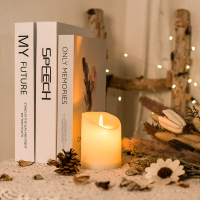 大型电子蜡烛7.5*10cm LED心形电子蜡烛灯浪漫求婚创意布置用品生日惊喜万圣节密室鬼屋