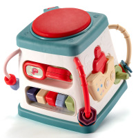 手拍鼓[绿]标配版 便携六面体音乐手拍鼓益智早教玩具0-1岁6个月宝宝婴儿玩具