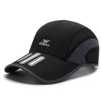 黑色 可调节 帽子男士夏季薄款遮阳帽速干透气棒球帽户外旅游太阳帽防晒鸭舌帽