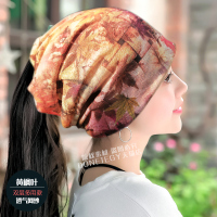 金黄枫叶-透气薄帽 弹性好(54-60cm)-发1个帽子+送1份礼品 帽子女春夏光头透气化疗帽女薄纱巾睡帽室内瑜伽头巾帽