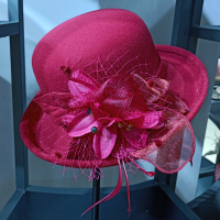 酒红色 可调节(57cm-59cm) 毛呢帽子女秋冬英伦渔夫法式礼帽时尚卷边名媛女复古赫本气质盆帽