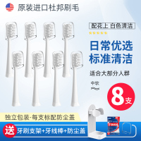 清洁型8支白色(适配花上E系列) 适配于HUSUM花上/ZR电动牙刷头通用替换声波E1/E2/E3/E8/Z5/S1