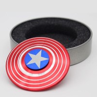 美国队长 指尖陀螺荣耀金属儿童玩具成人男孩手指陀螺减压指间陀螺持久