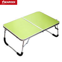 便携式折叠桌(绿色) 户外铝合金便捷式折叠桌露营野餐烧烤桌子室内多功能休闲装备用品