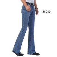 38080 26(腰围1尺8) 2021春秋冬牛仔裤男士韩版潮牛仔微喇叭裤修身弹力男装小喇叭长裤