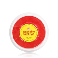 红色小盘 幼儿园儿童大号手指画印泥可水洗绘画颜料手印手掌拓印涂鸦指印画