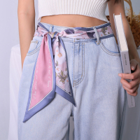 灰粉色 生如夏花yd434 mixiuu牛仔裤腰带丝带女百搭裙子装饰布料配连衣裙丝巾缎面细裤子