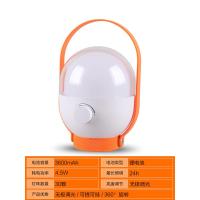 7737橘 3600毫安/续航24H/无极调光+护眼白光 康铭帐篷灯强光超亮马灯usb充电应急照明户外野营地灯挂led露