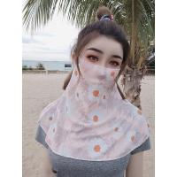 雏菊一粉色 旅游防晒神器夏季女开车碎花薄款冰丝挂耳面罩遮全脸护颈脖子面纱